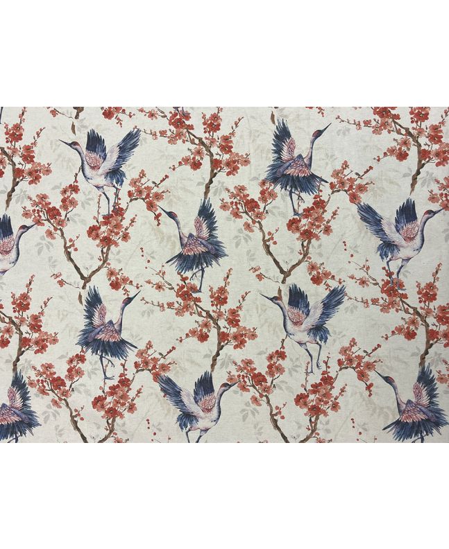 Haruko Cranes Cotton Rich Panama Canvas