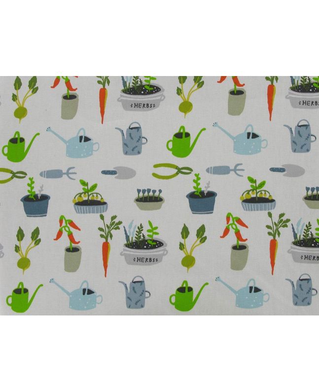 Herb Garden Heavy Cotton Print, Peapod