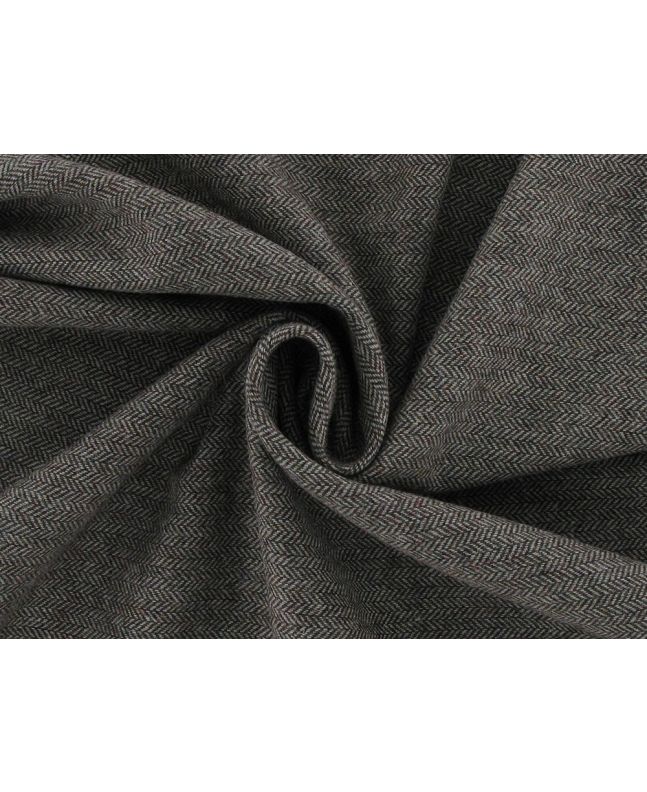 Herringbone Tweed Wool Blend, Brown