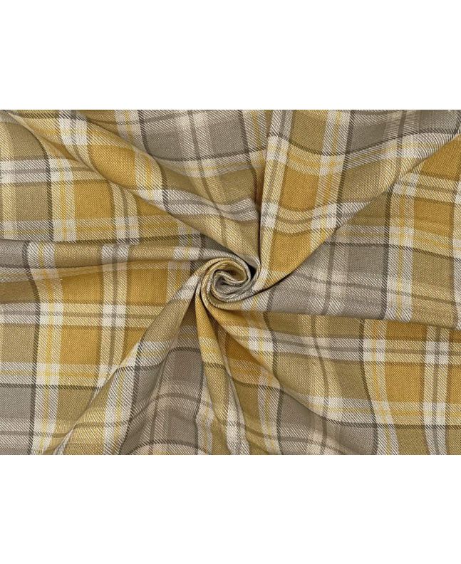 Highland Check Cotton Rich Panama, Ochre
