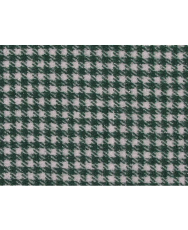 Houndstooth Brushed Wool Look Cotton Rich Blend, Green