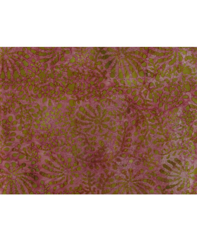 Indian Batik Cotton, Floral Patch, Dusky Pink