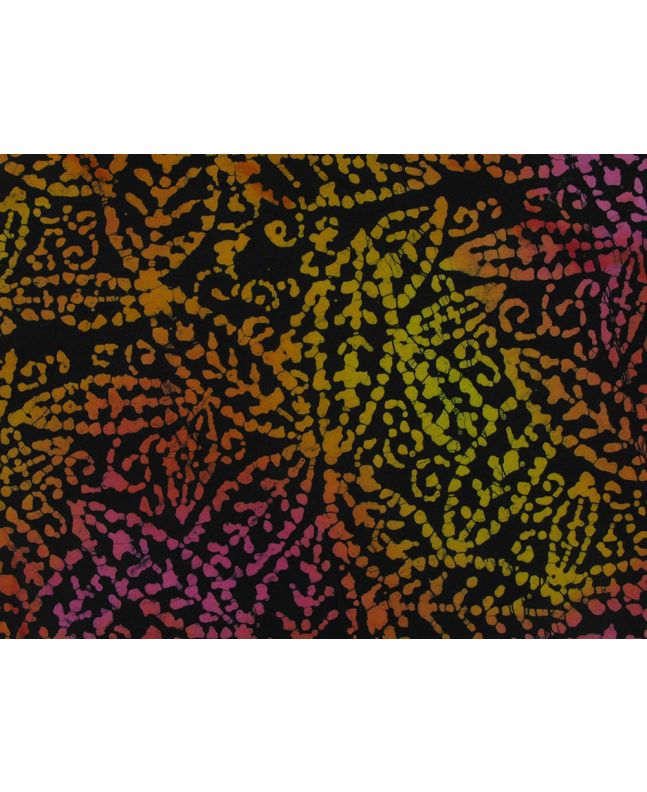 Indian Batik Cotton, Jungle Iris, Sorbet