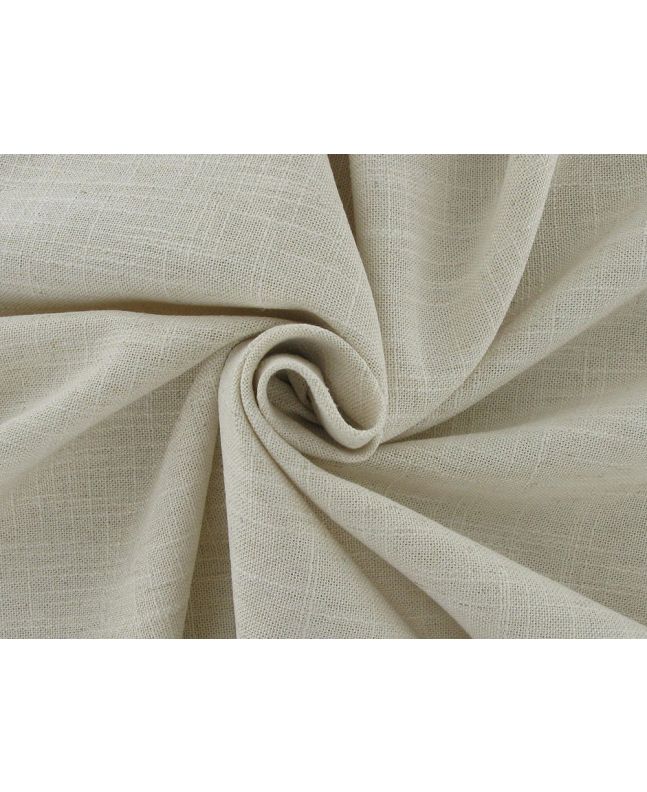 Indus Chalk Linen Blend Curtain Fabric, Glacier