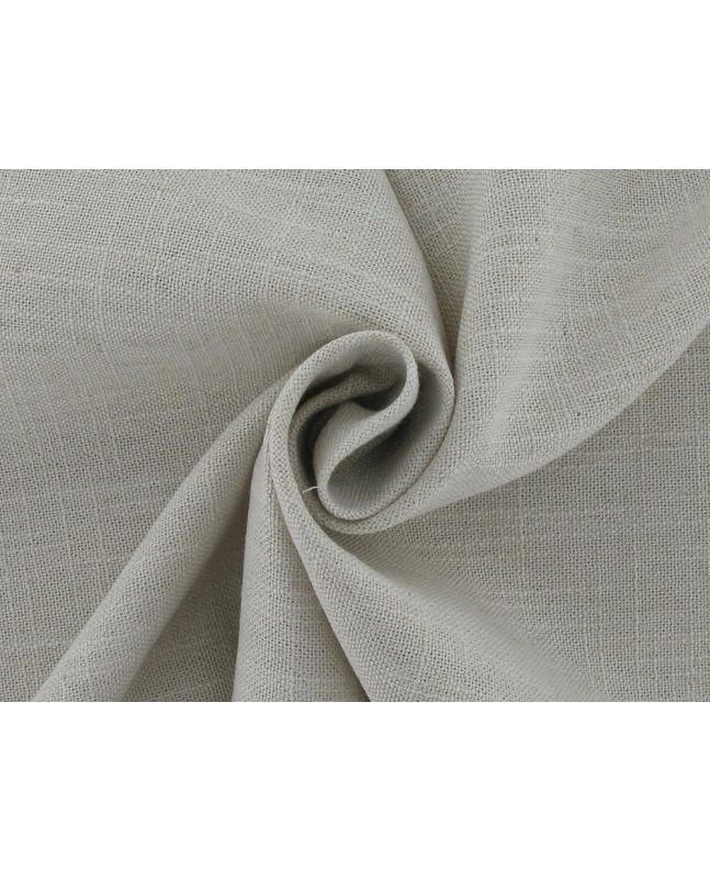 Indus Chalk Linen Blend Curtain Fabric, Putty