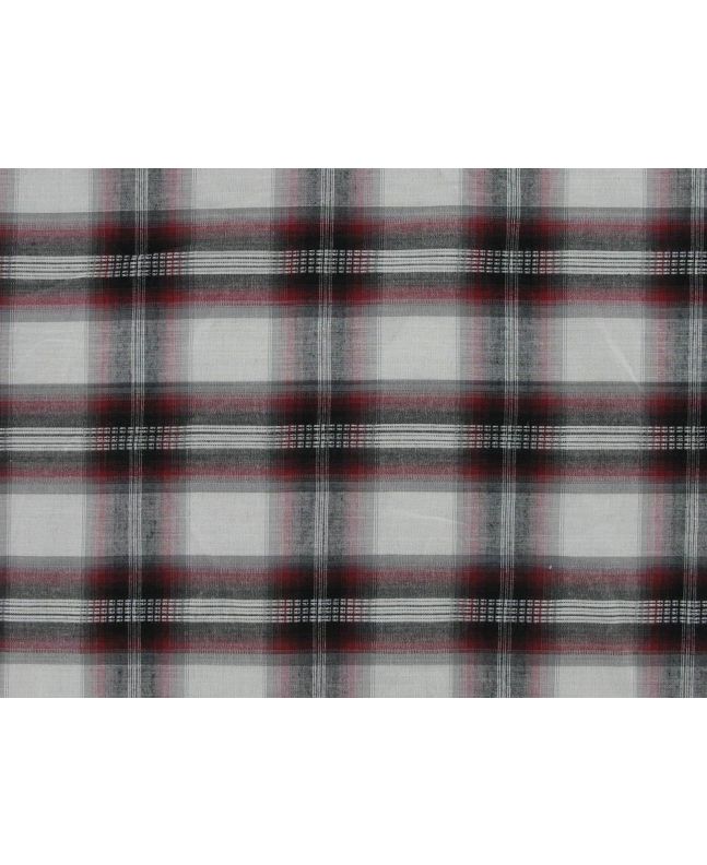 Isla Woven Cotton Check, Red and White