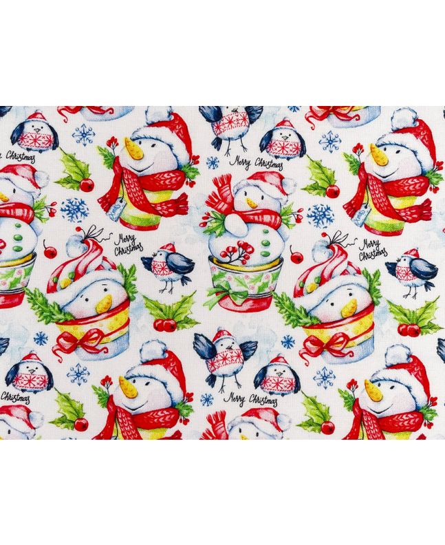 Jolly Snowmen Cotton Print
