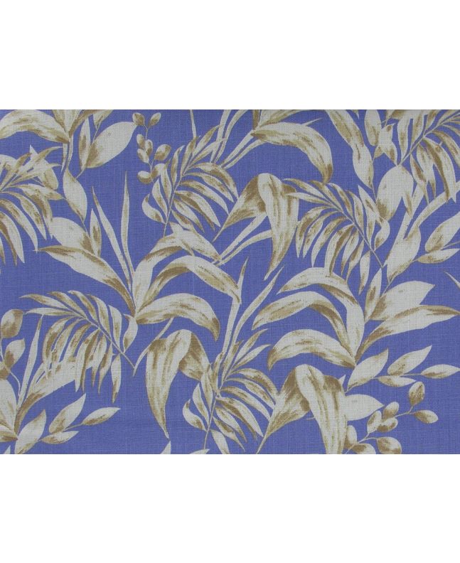 Jungle Leaf Stretch Cotton Linen Print, Lavender
