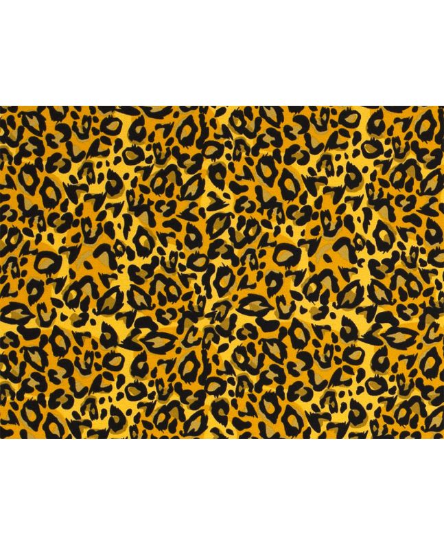 Jungle Leopard Spots Cotton Jersey, Ochre