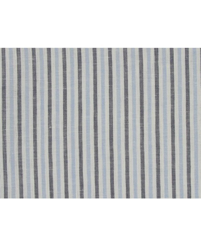 Katesbridge Mixed Candy Stripe Irish Linen, Navy Sky