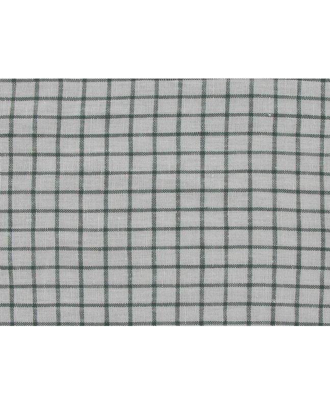 Keady Graph Check Irish Linen, Green