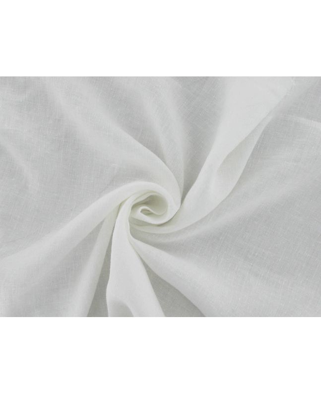 Kerry Irish Linen Jacquard Spot, White