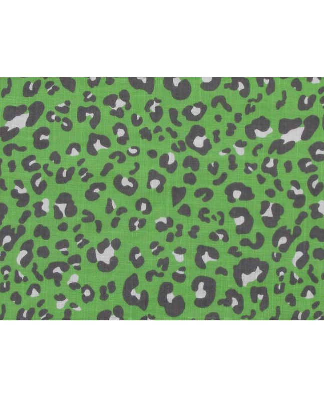 Leopard Spots Lightweight Cotton Viscose, Lime