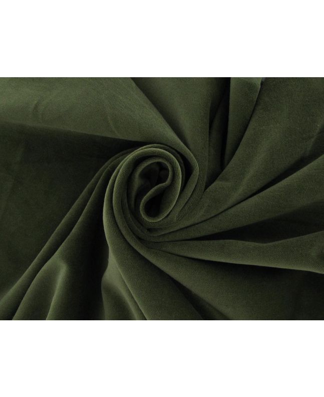 Lightweight Cotton Velvet 200 gsm, Olive