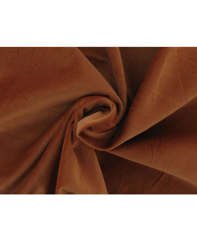 Lightweight Cotton Velvet 200 gsm, Burnt Orange