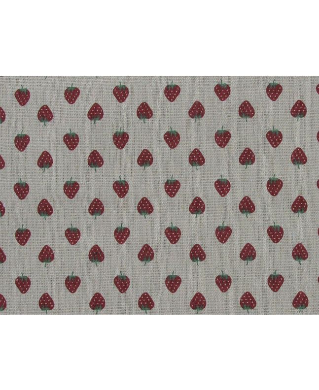 Lightweight Linen Look Canvas, Strawberry Delight