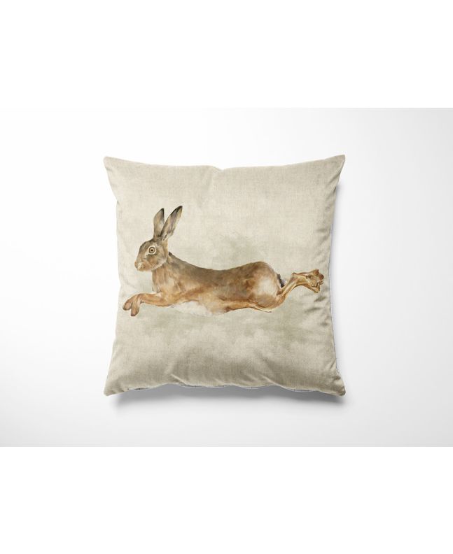 Linen Look Panama Panels, Leaping Hare