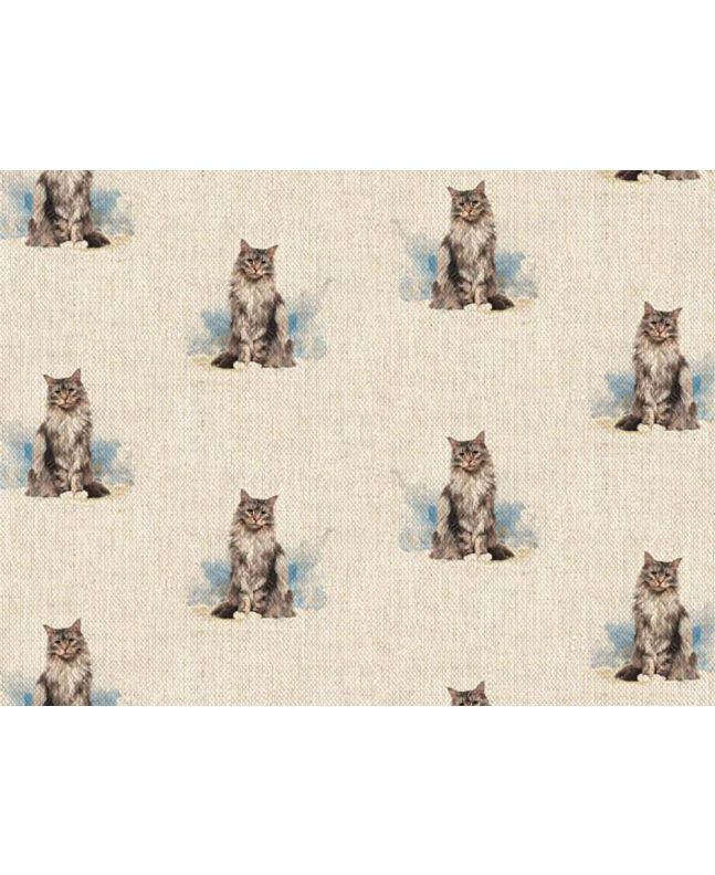 Linen Look Printed Panama, Cat