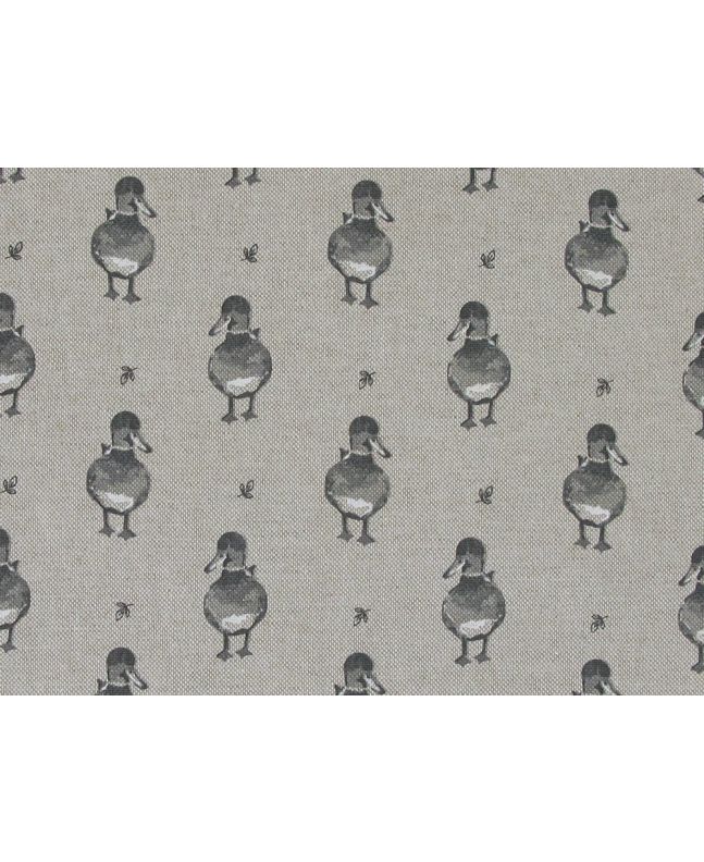 Linen Look Printed Panama Country Animals, Duck