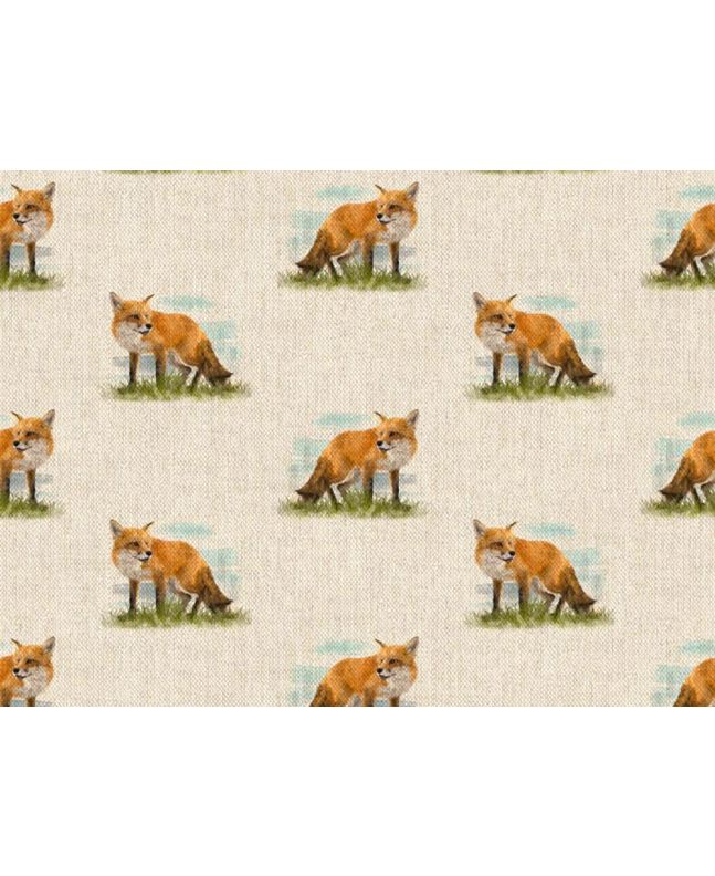 Linen Look Printed Panama, Fox