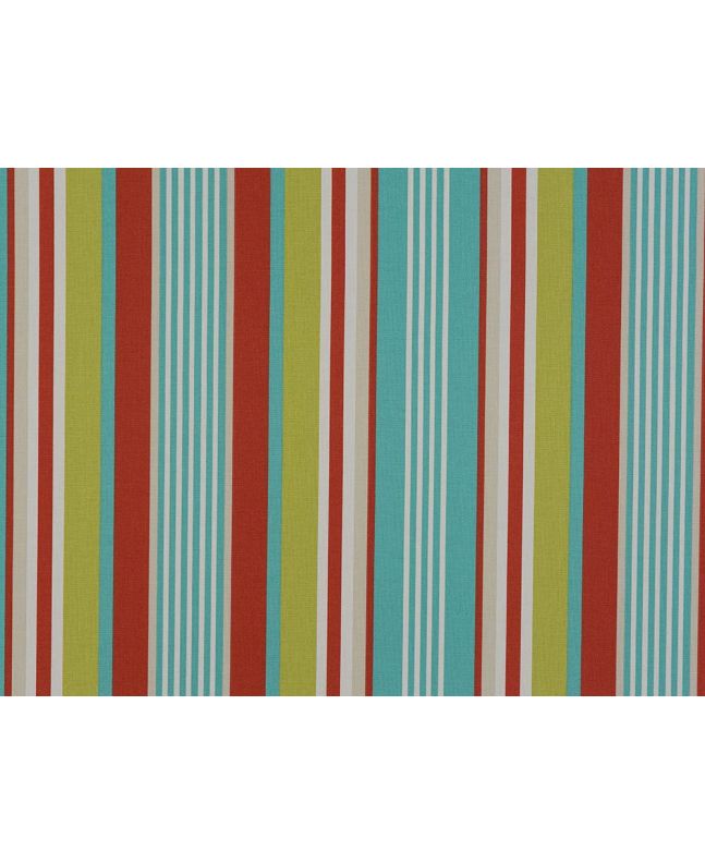 Heavy Cotton Printed Panama, Stellar Stripe, Spice
