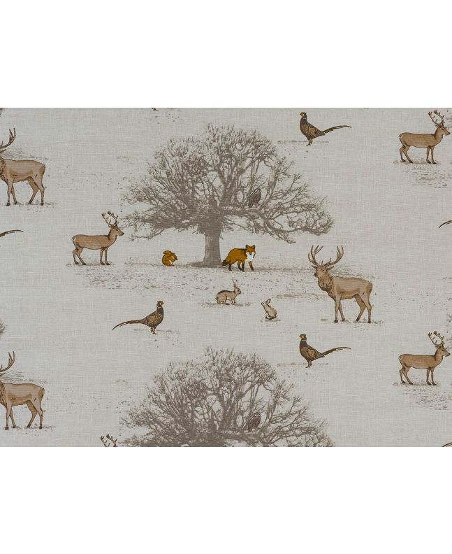 Linen Look Printed Panama, Tatton Forest, Autumn