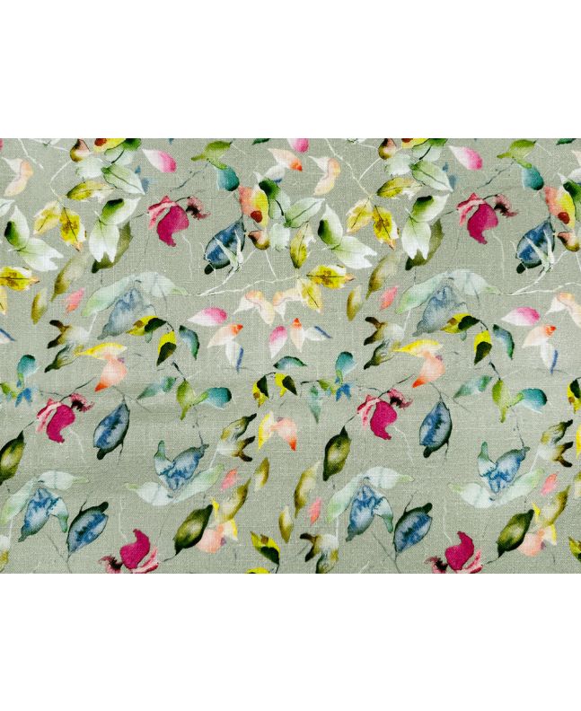 Linnie Garden Washed Linen Print, Natural