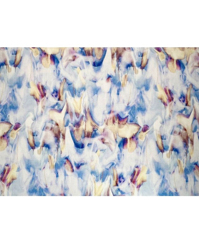 Marble Waves Printed Linen Blend
