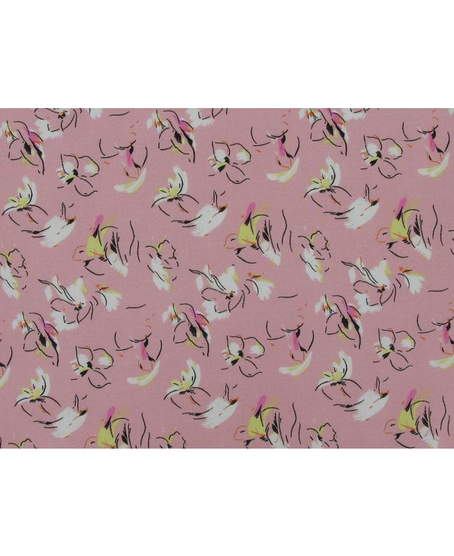 Meadow Doodle Viscose Print, Pink