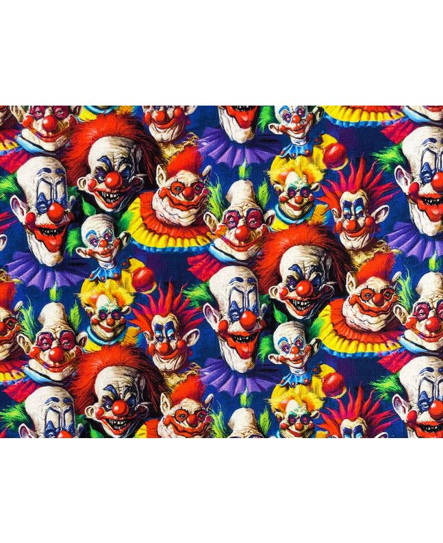 Menacing Clowns Cotton Print
