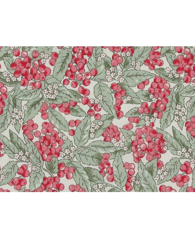 Merry Berries Cotton Poplin, Red