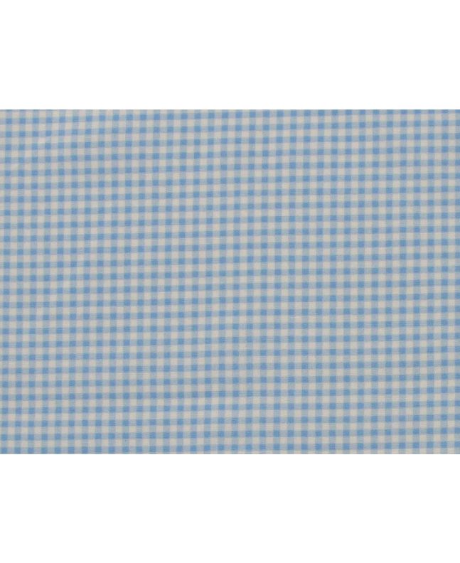 Mini Gingham Cotton Poplin Print, Sky