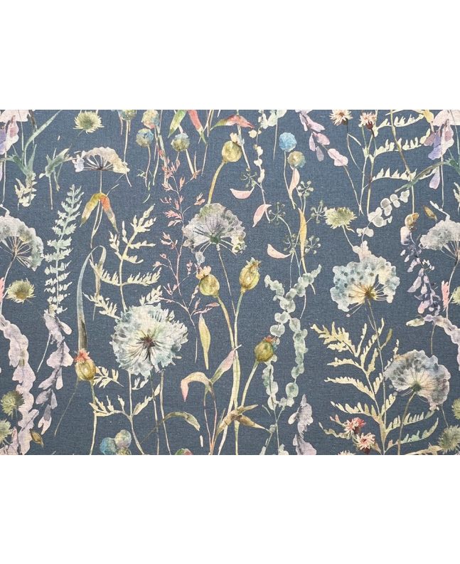 Montagna Recycled Cotton and Linen Blend Panama, Blue Sapphire