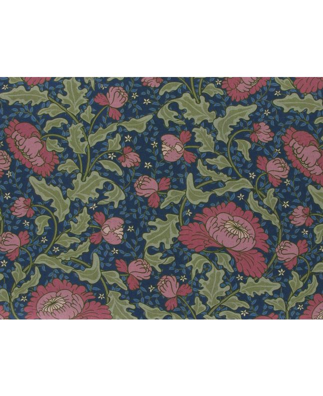 Morris Bloom Cotton Print, Navy
