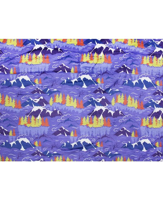 Mountain Landscape Sherpa Backed Snuggle