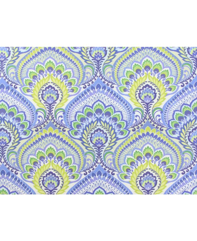 Nikita Flower Cotton Curtain, Azure