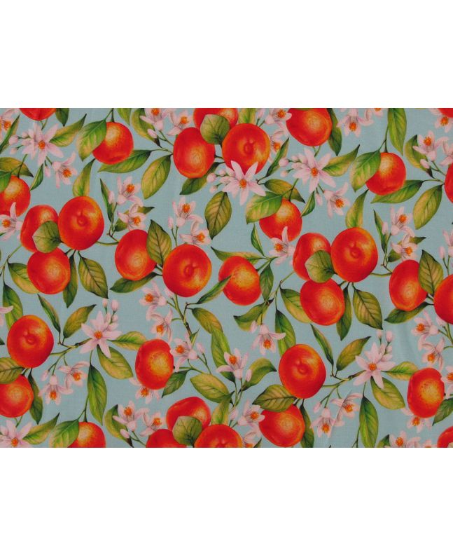 Orange Daydreams Viscose Print