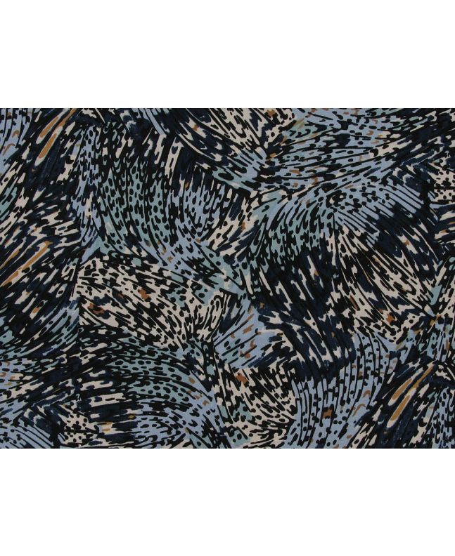 Paint Graphic Viscose Print, Navy