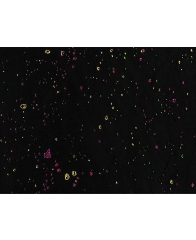 Paint Splatter Stretch Velour, Black