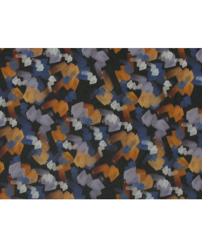 Paint Strokes Printed Power Mesh, Black