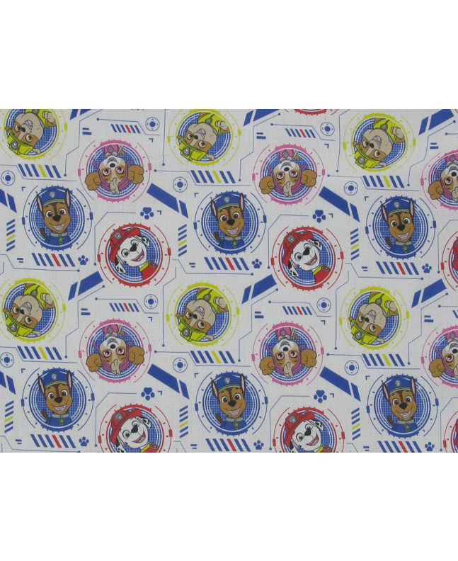 Paw Patrol Faces Cotton Print