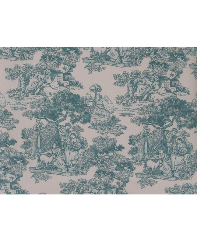 Harmony Toile Cotton Poplin Print, Jade