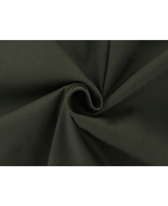 Peached Chino Stretch Cotton Twill, Dark Green