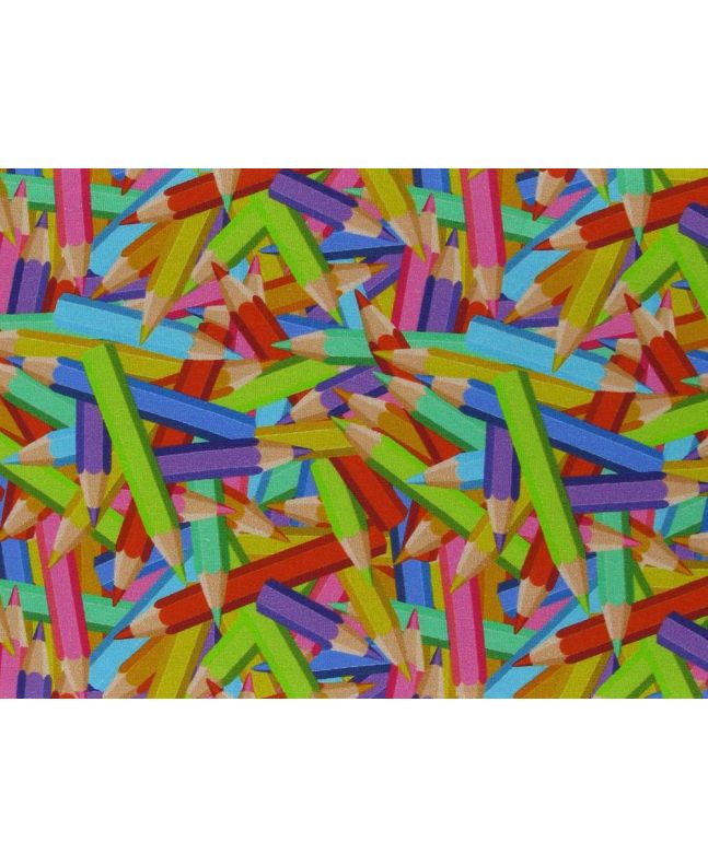 Pencil Pick Up Cotton Jersey Print