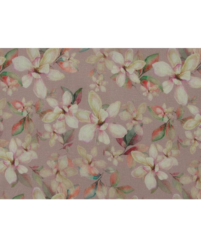 Peony Vines Cotton Lawn Print, Peach