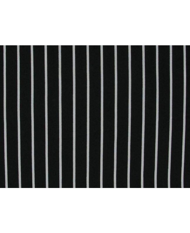 Pin Stripe Viscose Print, Black