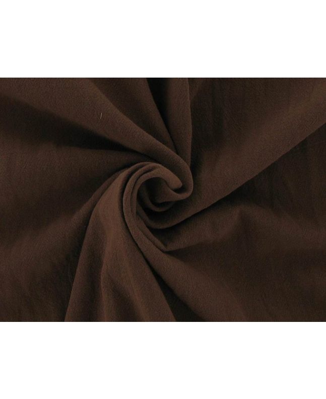 Plain Dye Textured Crinkle Cotton, Brown