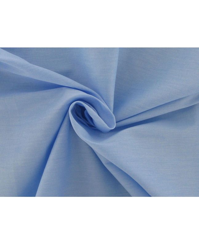 Plain Stretch Chambray Shirting, Blue