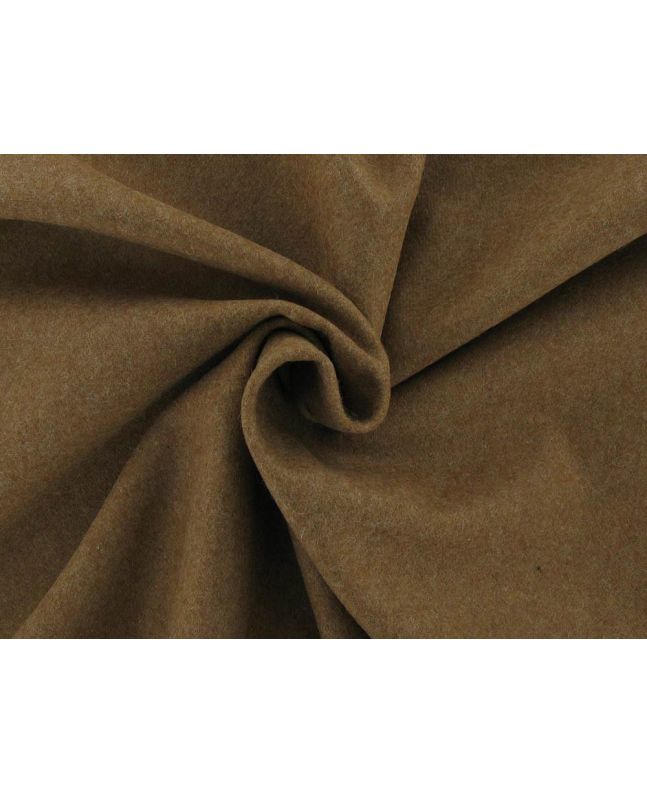 Plain Wool Blend Melton, Camel