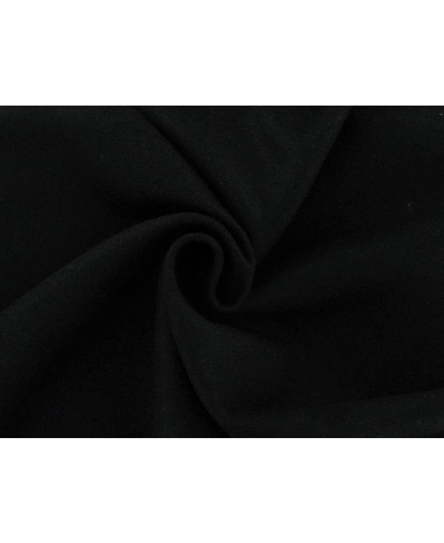 Plain Wool Blend Melton, Dark Navy